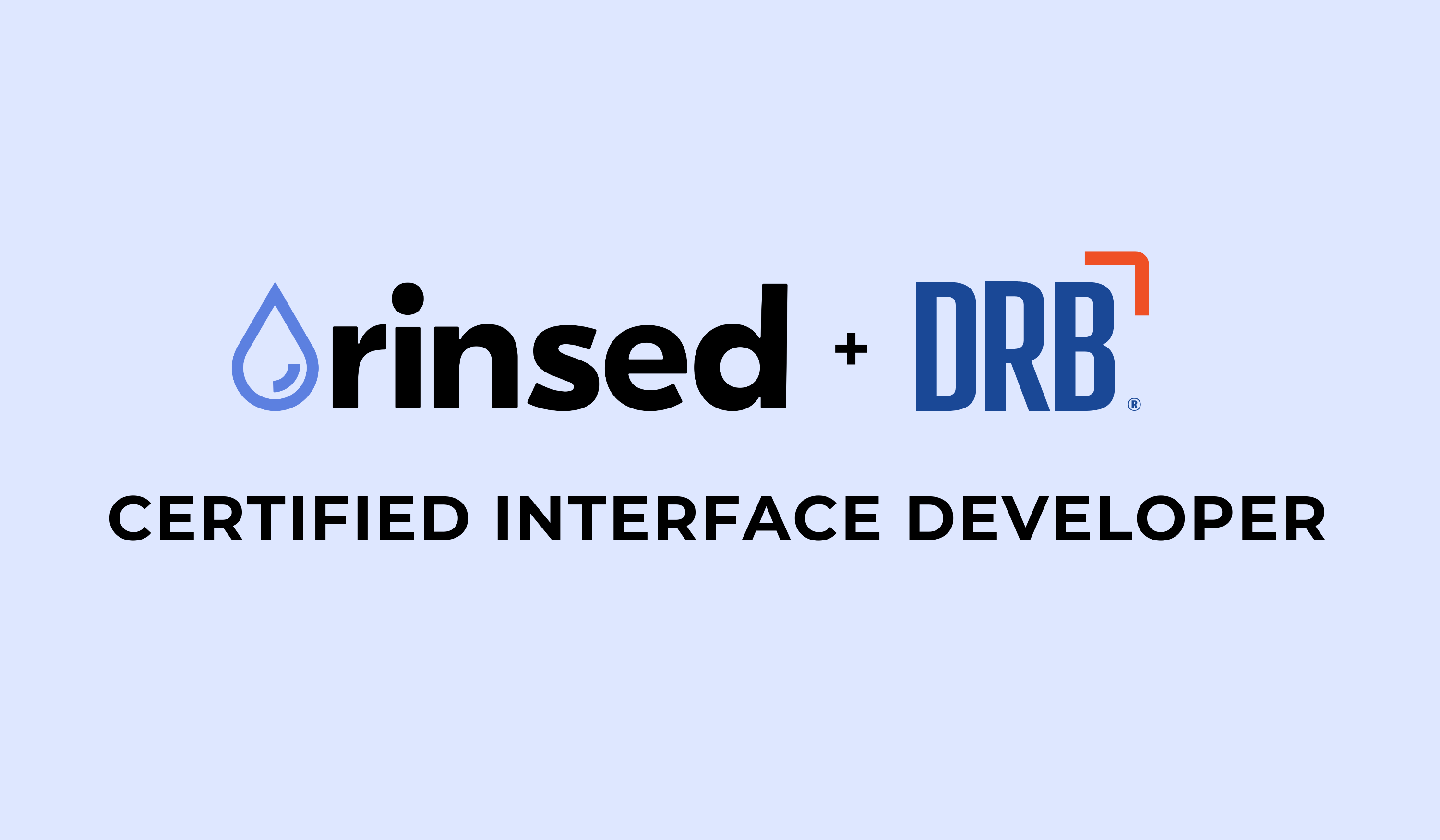 Image of Rinsed and DRB logos with text that reads 